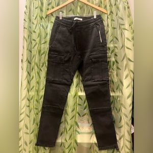 NWT Black Cargo Jogger Pants